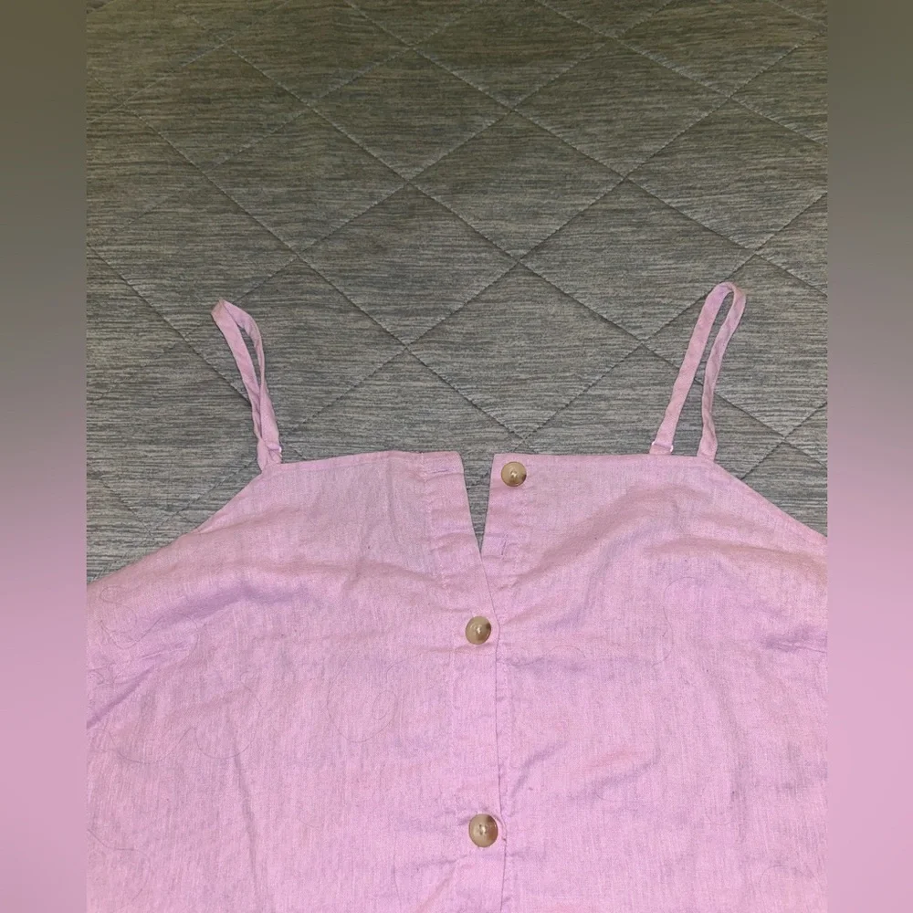 Old Navy Linen Blend Button Down Tank Top - Picture 4 of 10